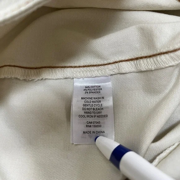 NWOT Belle Vere long cream Jean skirt size medium - Picture 5 of 6